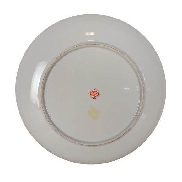 Artmark Japan Two Peacock Decorative Plate 10" Vintage Porcelain Imari Style Flo - Picture 2 of 6